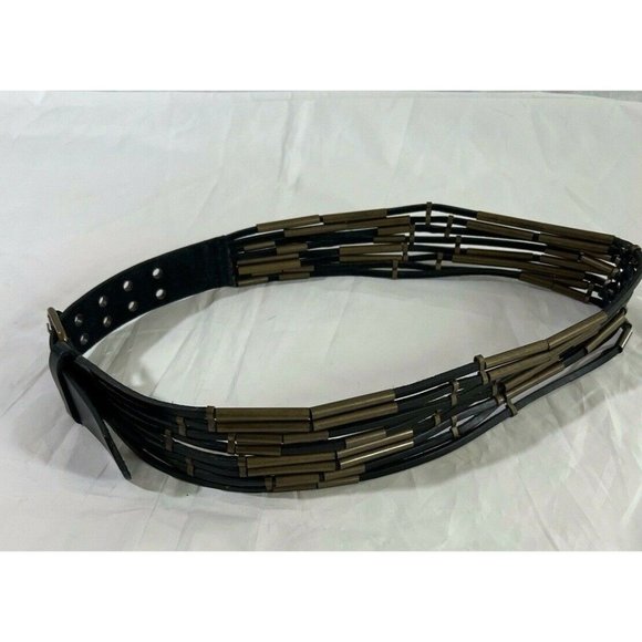 Women's Belt Leather Two Hole Black Brown One Size - Picture 4 of 8